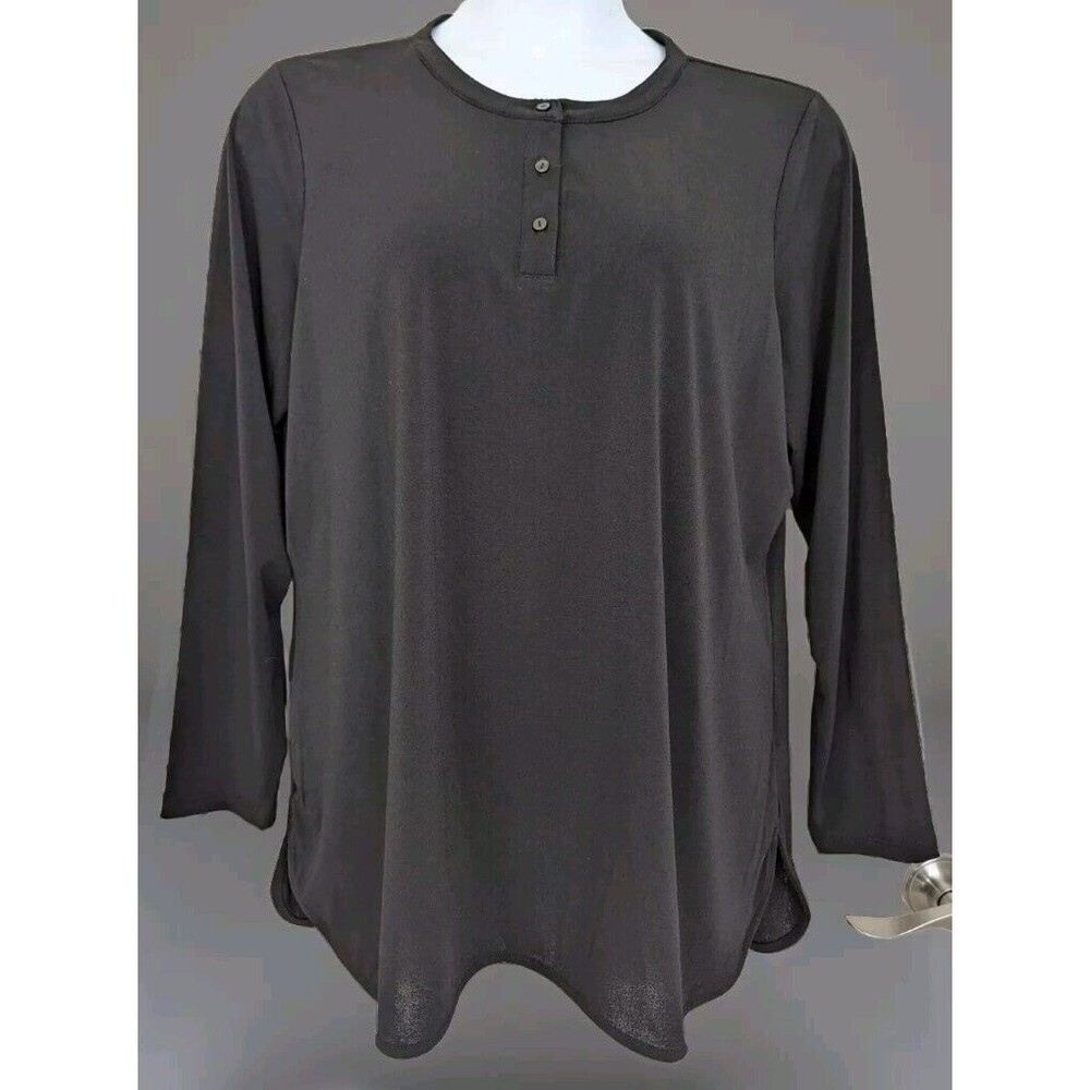 Denim & Company Essentials Long Sleeve Tunic Top Women's Size XL